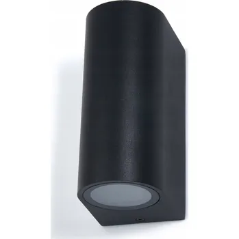 Venkovní osvětlení ČERNÉ VENKOVNÍ FASÁDNÍ SVÍTIDLO DEKORATIVNÍ 2XGU10 LED IP44