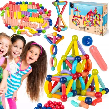 ostatní stavebnice VZDĚLÁVACÍ SADA MAGNETICKÉ STAVEBNICE PRO LOGICKÉ SKLÁDÁNÍ 120 KS