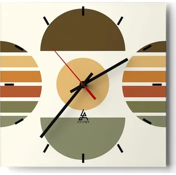 Hodiny Velké nástěnné hodiny 40x40 Abstrakce Skleněné tiché hodiny