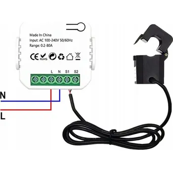 IP kamera Měřič spotřeby energie s proudovým transformátorem 80A WiFi TUYA