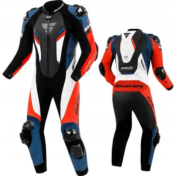 Moto bunda JEDNODÍLNÁ MOTOCYKLOVÁ KOMBINEZA KOŽENÁ HYPER RS SHIMA 48
