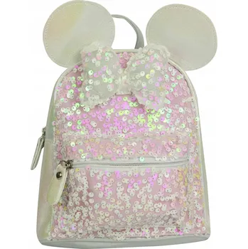 Městský batoh Jednokomorový Batoh pro předškoláky Lilly Bling pro dívky, bílý, vícebarevný