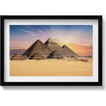Obraz Dekorativní nástěnný obraz do pokoje Egyptské pyramidy v poušti 60x40 cm
