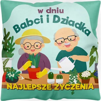 Polštář DEKORATIVNÍ POVLAK NA POLŠTÁŘ KE DNI PRADOBŘIČŮ 40x40 JASIEK DÁREK POLŠTÁŘ