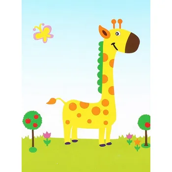 Obraz DIAMANTOVÁ MOZAIKA VÝŠIVKA ŽIRAFA 15x20cm NORIMPEX