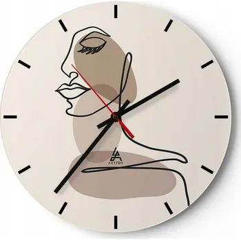 Hodiny Nástěnné hodiny do kuchyně 30x30 Abstrakce Skleněné hodiny do obýváku Tiché