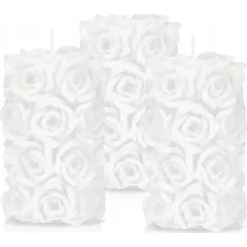 Svíčka Dekorativní parafinová svíčka bez vůně Drobo 3 ks