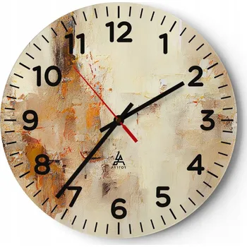 Hodiny Kuchyňské nástěnné hodiny 30x30 Abstrakce Moderní skleněné hodiny Tiché