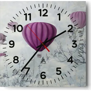 Hodiny Kuchyňské nástěnné hodiny 30x30 Abstrakce Skleněné hodiny do obýváku Moderní Tiché