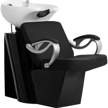 Kadeřnické křeslo Kadeřnický mycí box ZA31 - černý