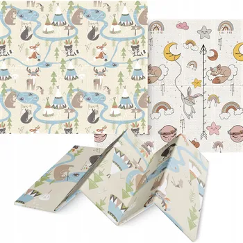 Hrací deka Vzdělávací podložka 4FIZJO pěnová oboustranná 200 x 180 cm, vícebarevná