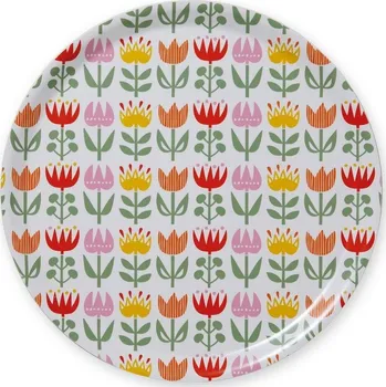 Kulatý servírovací tác Tulip red d38, Klippan Švédsko