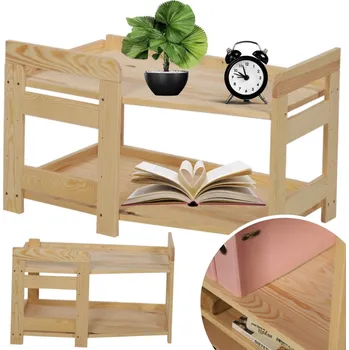 Dílenský regál Dřevěný skladový regál Wamar 44 x 72 x 44 cm, nosnost až 35 kg na polici