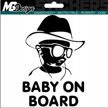 Samolepicí dekorace na vozidlo NÁLEPKA na auto BABY ON BOARD DÍTĚ KID 15x10