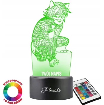 Lampička Noční Lampa Zázračná Černá Kočka Adrien Dárek vašemu Nápis 3D LED gravírování