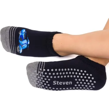 Tmavě modré chlapecké protiskluzové froté ponožky Art.134 XE061, NAVY BLUE - ABS Velikost: 26/28