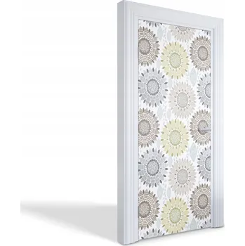 Fototapeta Dekorativní samolepka na dveře do obýváku, kuchyně nebo ložnice - Květinový vzor, 95x205 cm