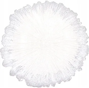 Talíř SKLENĚNÝ PODKLAD TALÍŘ, PODTALÍŘ 35CM BÍLÝ