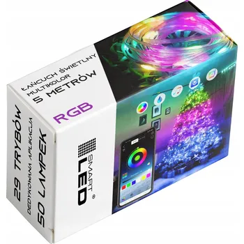 Vánoce LED SVĚTELNÝ ŘETĚZ 5M 50LED Vícebarevný