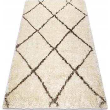 Koberec KOBEREC SHAGGY FLUFFY 120x170 cm ROMBY krémový #AF310