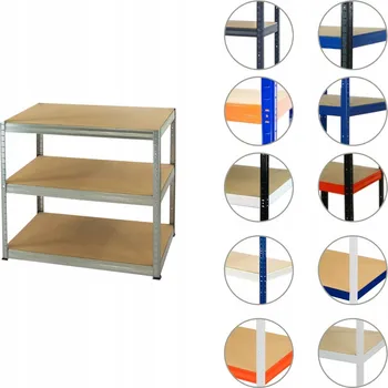 Dílenský regál Kovový regál pozink skladový regál do garáže HELIOS 90x100x40 3x275kg