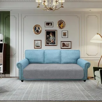 Napínací potah Elastický potah na pohovku světle šedý