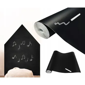 Obraz Černá Křídová Tabule Samolepicí Dekorativní na Dveře Stěny + Křída