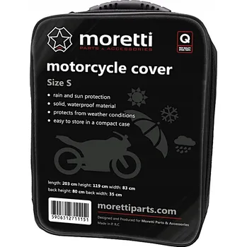 Moto bunda MOTOCYKLOVÁ PLACHTA Moretti černá voděodolná S