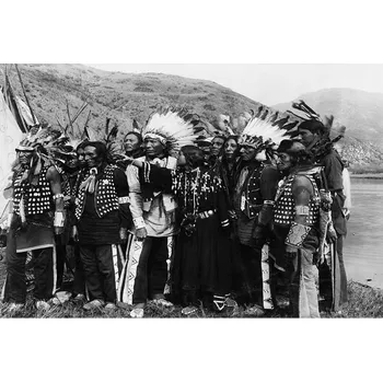 Obraz Cedule Retro Foto Indiani USA