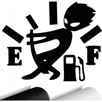 Samolepicí dekorace na vozidlo NÁLEPKA na auto PALIVO FUEL VTIPNÁ SAMOLEPKA 15x12