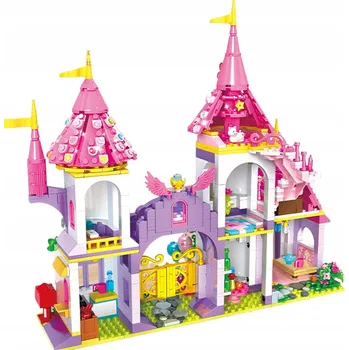 ostatní stavebnice STAVEBNICE SADA MEGA 1063 DÍLKŮ ZÁMEK PRINCEZNY RŮŽOVÁ
