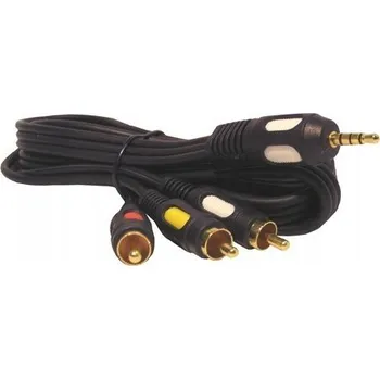 Audio kabel Kabel Jack 3,5mm 4-pin – 3x RCA (cinch) 1,5m