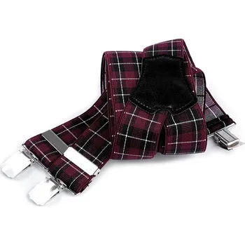 Kšandy Šle šíře 3,5 cm délka 120 cm - 1 bordó bílá