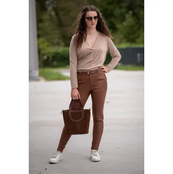 Dámské kalhoty Kalhoty dámské Freesia Paris L219 barva: hnědá , velikost: XS