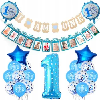 Balónek SADA BALÓNKŮ ROČEK MODRÝ 24 DÍLY GIRLANDA