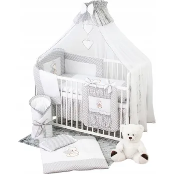 Dětská postýlka Dřevěná postýlka BELLO 60 x 120 cm bílá