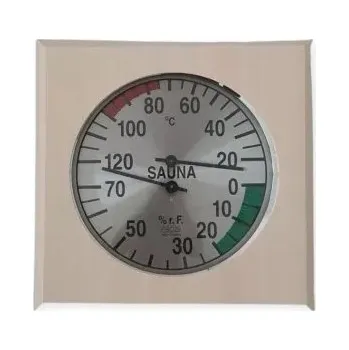 Eliga, kovový teploměr do sauny s vlhkoměrem
