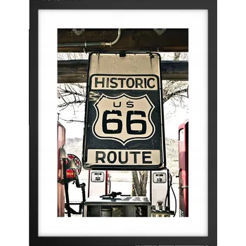 Obraz Obraz plakát v černém rámu do obýváku 30x40 vintage foto plakáty na zeď