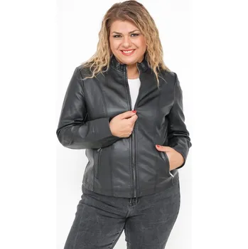 Dámská bunda Koženková bunda Escandelle Paris 3187 Lady velikost barva: černá, velikost: 48