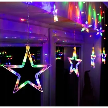 Vánoční dekorace Světelný řetěz s LED hvězdami