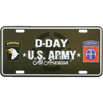 Plechová cedule Cedule plechová D-DAY U.S. ARMY na auto