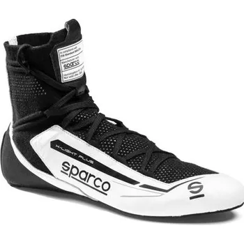 Moto obuv závodní Boty Sparco X-Light Plus s FIA, bílá/černá