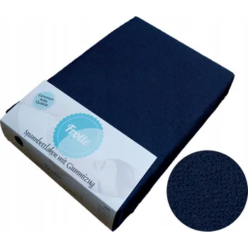 Prostěradlo SILNÉ FROTÉ PROSTĚRADLO S GUMOU 180x200 FROTÉ TMAVĚ MODRÁ (GRANÁTOVÁ)