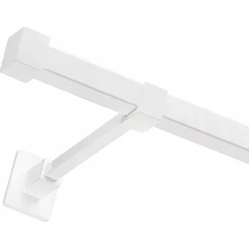 Garnýž GARNÝŽ JEDNODUCHÝ 120 CM 20 MM GARNÝŽ OZDOBNÝ KVADRO BÍLÝ ČERNÝ STŘÍBRNÝ