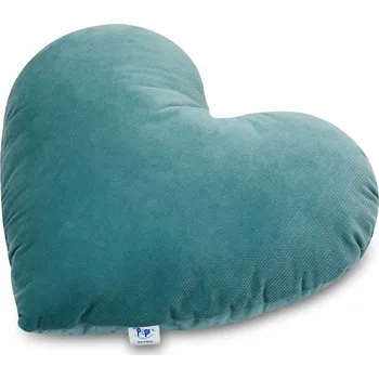 Polštář Polštář srdce smaragdové barvy