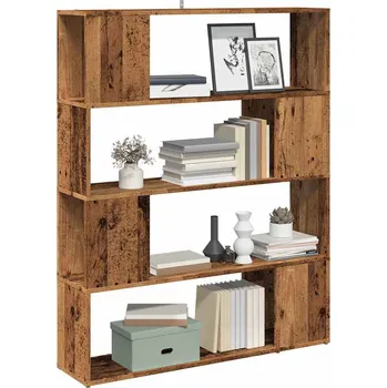 Knihovna vidaXL Knihovna / dělicí stěna 100x24x124,5 cm [809190] Barva: Staré dřevo