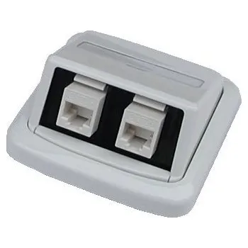 Elektroinstalační materiál Datová zásuvka ABB Tango UTP cat.5e 2x RJ45 WHkey Datová zásuvka, UTP, cat.5e, 2x RJ45, WHkey, bílá 2420