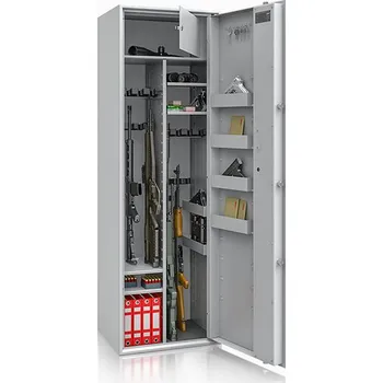 Trezor ISS Skříň na zbraně SIEGEN MAX KOMBI 500091.51 KL, světle šedá