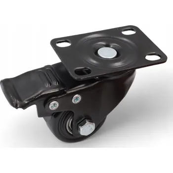 Pojezdové kolečko Nábytkové kolečko otočné fi 40 černé 40 kg s brzdou