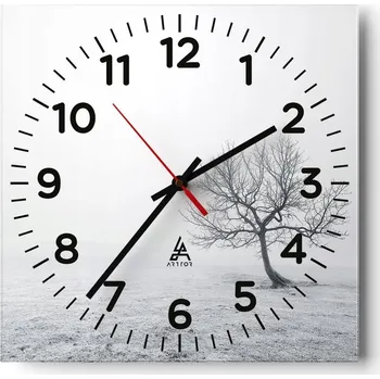 Hodiny Nástěnné hodiny do obýváku 40x40 Krajina Bezhluczne Skleněné hodiny Tiché